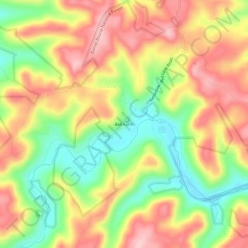 Bell Farm topographic map, elevation, terrain