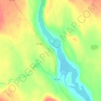 Narken topographic map, elevation, terrain