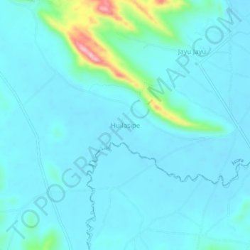 Huilasipe topographic map, elevation, terrain