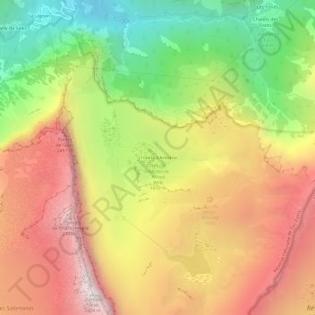 Chalets d'Anterne topographic map, elevation, terrain