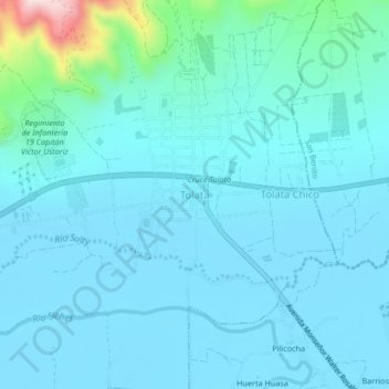 Tolata topographic map, elevation, terrain