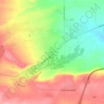 Colorado City topographic map, elevation, terrain
