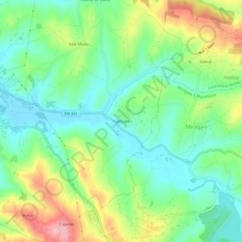 Nadrupe topographic map, elevation, terrain