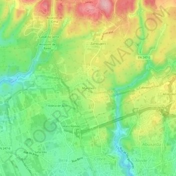 Murches topographic map, elevation, terrain