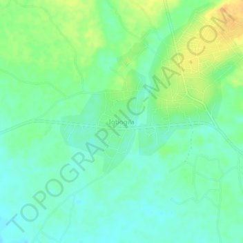 Igbogila topographic map, elevation, terrain