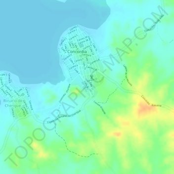 Totumo topographic map, elevation, terrain