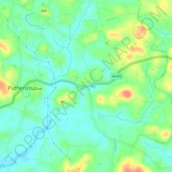 Choondy topographic map, elevation, terrain