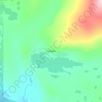 Tossåsen topographic map, elevation, terrain