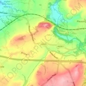 Riley Green topographic map, elevation, terrain