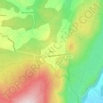Bairro topographic map, elevation, terrain