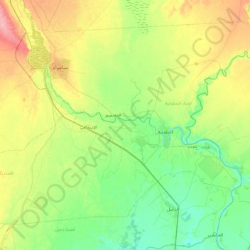 Darawish Island topographic map, elevation, terrain