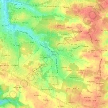 Camot topographic map, elevation, terrain