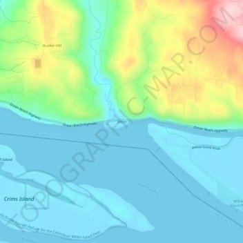 Stella topographic map, elevation, terrain