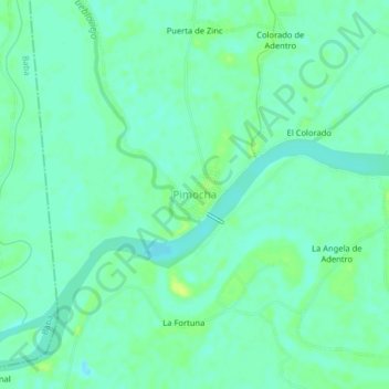 Pimocha topographic map, elevation, terrain
