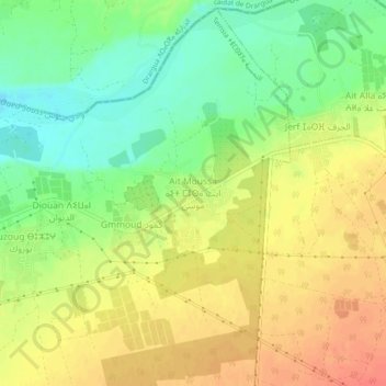 Ait Moussa topographic map, elevation, terrain