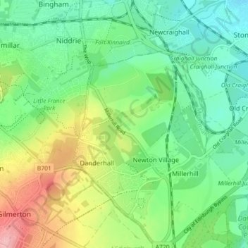 Hilltown topographic map, elevation, terrain