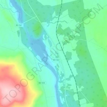 Arnemark topographic map, elevation, terrain