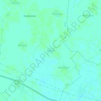 Kakola topographic map, elevation, terrain