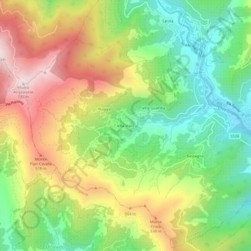 Villa Viani topographic map, elevation, terrain