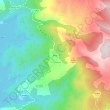 Meda topographic map, elevation, terrain