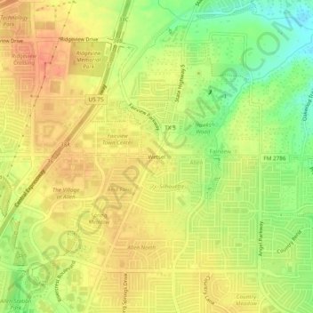Wetsel topographic map, elevation, terrain