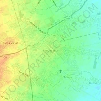 Pandacaqui topographic map, elevation, terrain