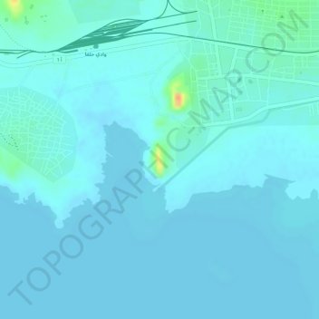 Lake Nasser topographic map, elevation, terrain