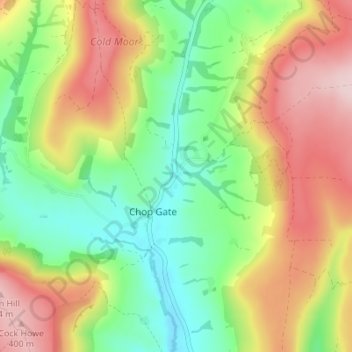 Seave Green topographic map, elevation, terrain