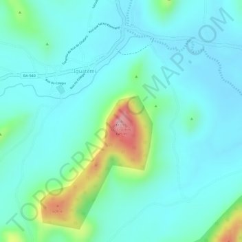 Morro do Cruzeiro topographic map, elevation, terrain