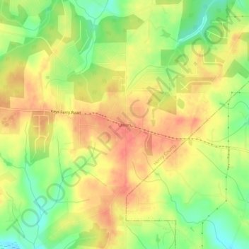 Union topographic map, elevation, terrain