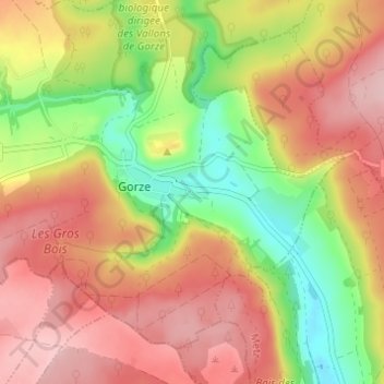 Le Parterre topographic map, elevation, terrain