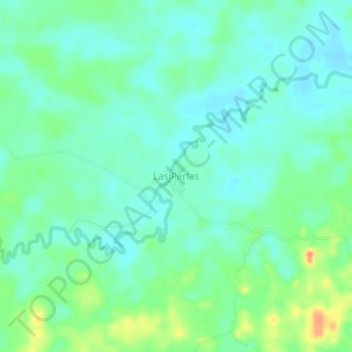Las Perlas topographic map, elevation, terrain