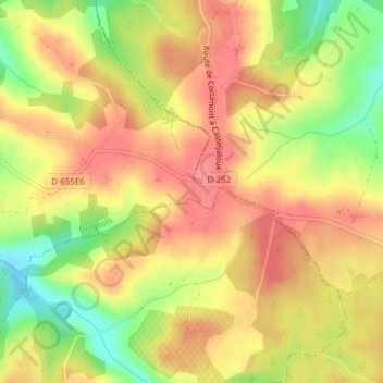 À Samazeuil topographic map, elevation, terrain