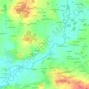 Le Chêne topographic map, elevation, terrain