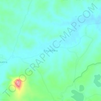 Pau D'Alho topographic map, elevation, terrain