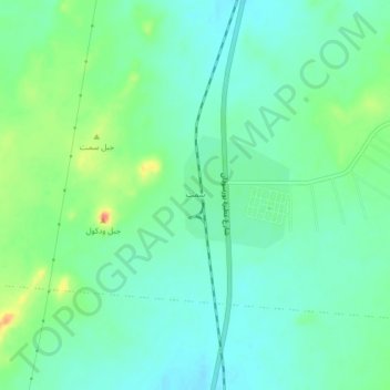 Samat topographic map, elevation, terrain