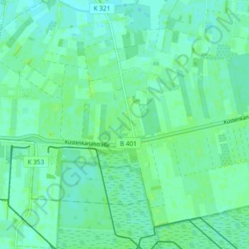 Husbäke topographic map, elevation, terrain