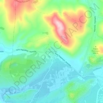 Apostoli topographic map, elevation, terrain