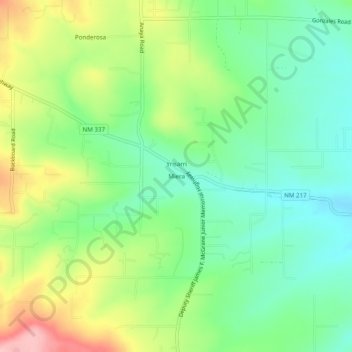 Miera topographic map, elevation, terrain
