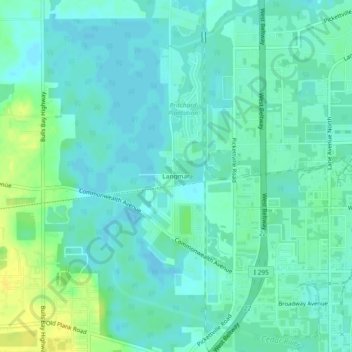Langmar topographic map, elevation, terrain