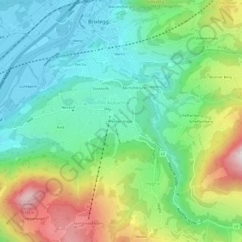 Reither Anger topographic map, elevation, terrain