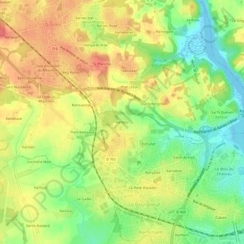 Kerletu topographic map, elevation, terrain