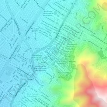 5D topographic map, elevation, terrain