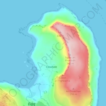 Howlin topographic map, elevation, terrain