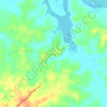 Tanjung Isuy topographic map, elevation, terrain