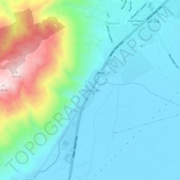 Yenidoğan topographic map, elevation, terrain