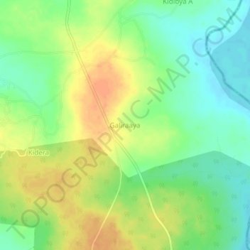 Galiraaya topographic map, elevation, terrain