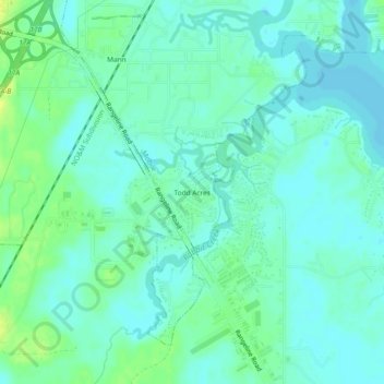 Todd Acres topographic map, elevation, terrain