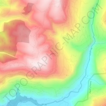 Baiqoun topographic map, elevation, terrain