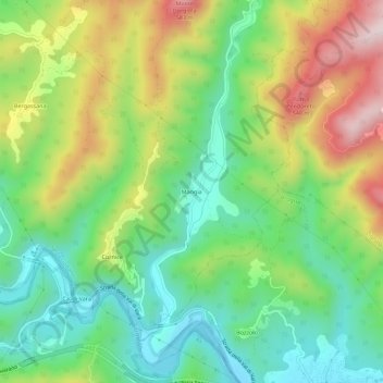 Mangia topographic map, elevation, terrain